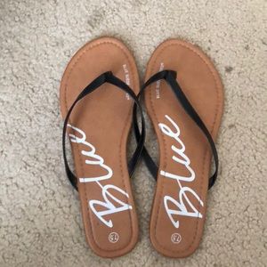 blue flip flops
